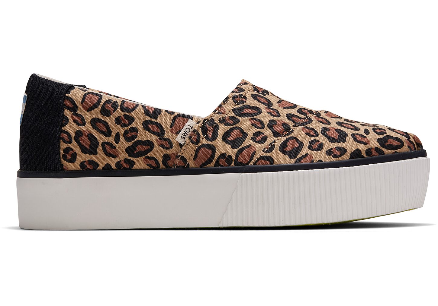 Toms Venice Leopard Printed Canvas Platform Boardwalk Classics - Womens Alpargata Espadrilles - Leop